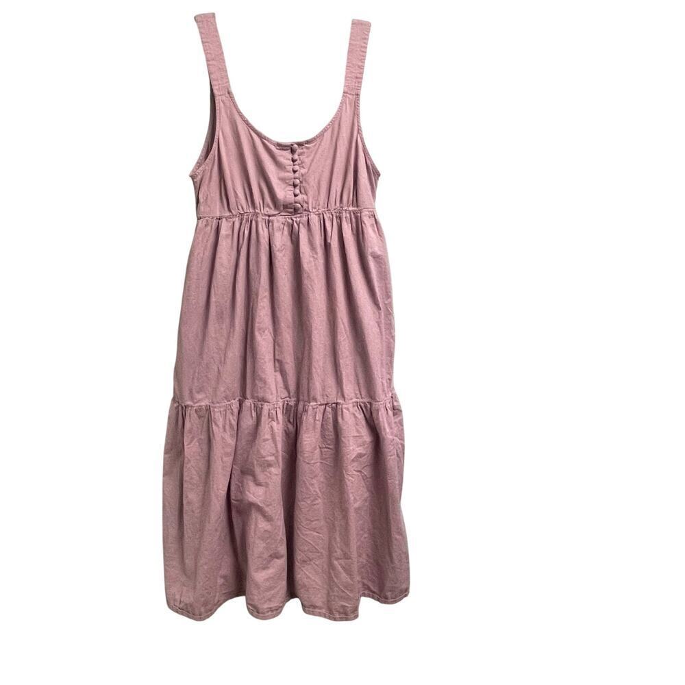 Adore Me Sz Small Cotton Romantic Midi Dress Babydoll Ruffle Hem Flowy Feminine